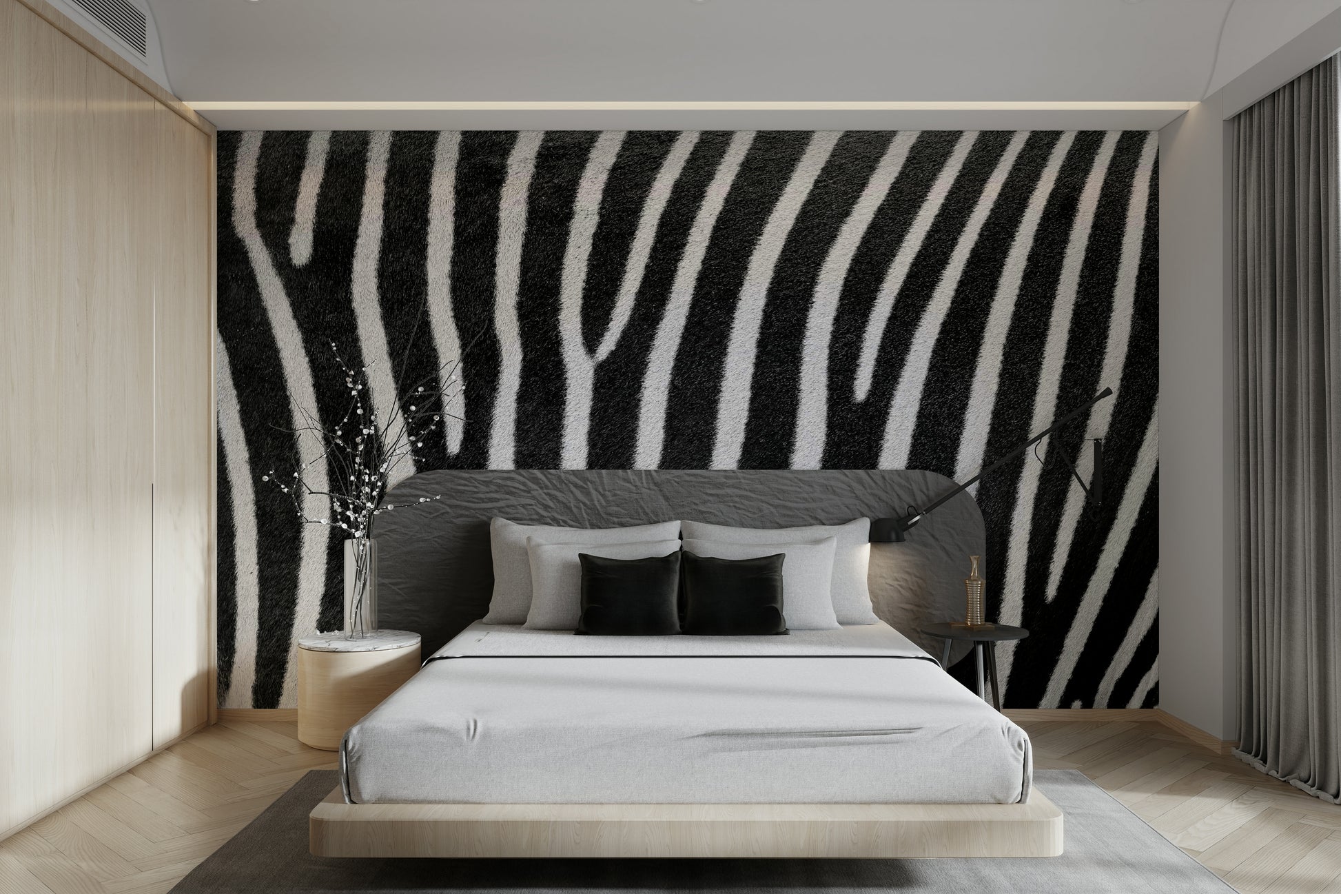 Highlights unique lines and curves.

