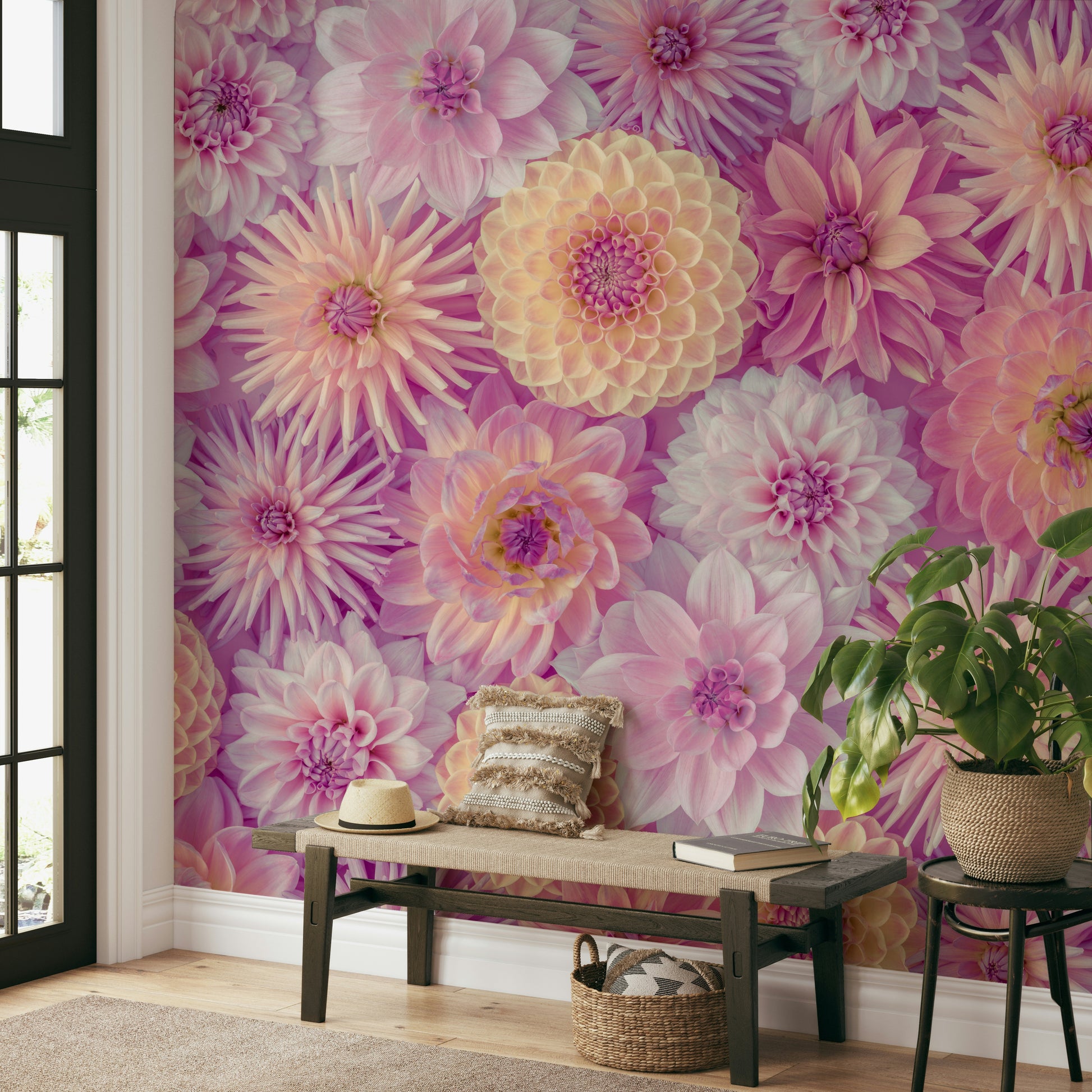 Abundance of diverse dahlia varieties.

