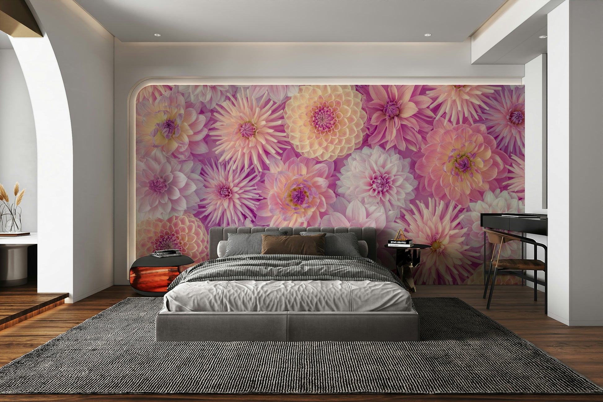 Vivid colors and intricate petal forms.

