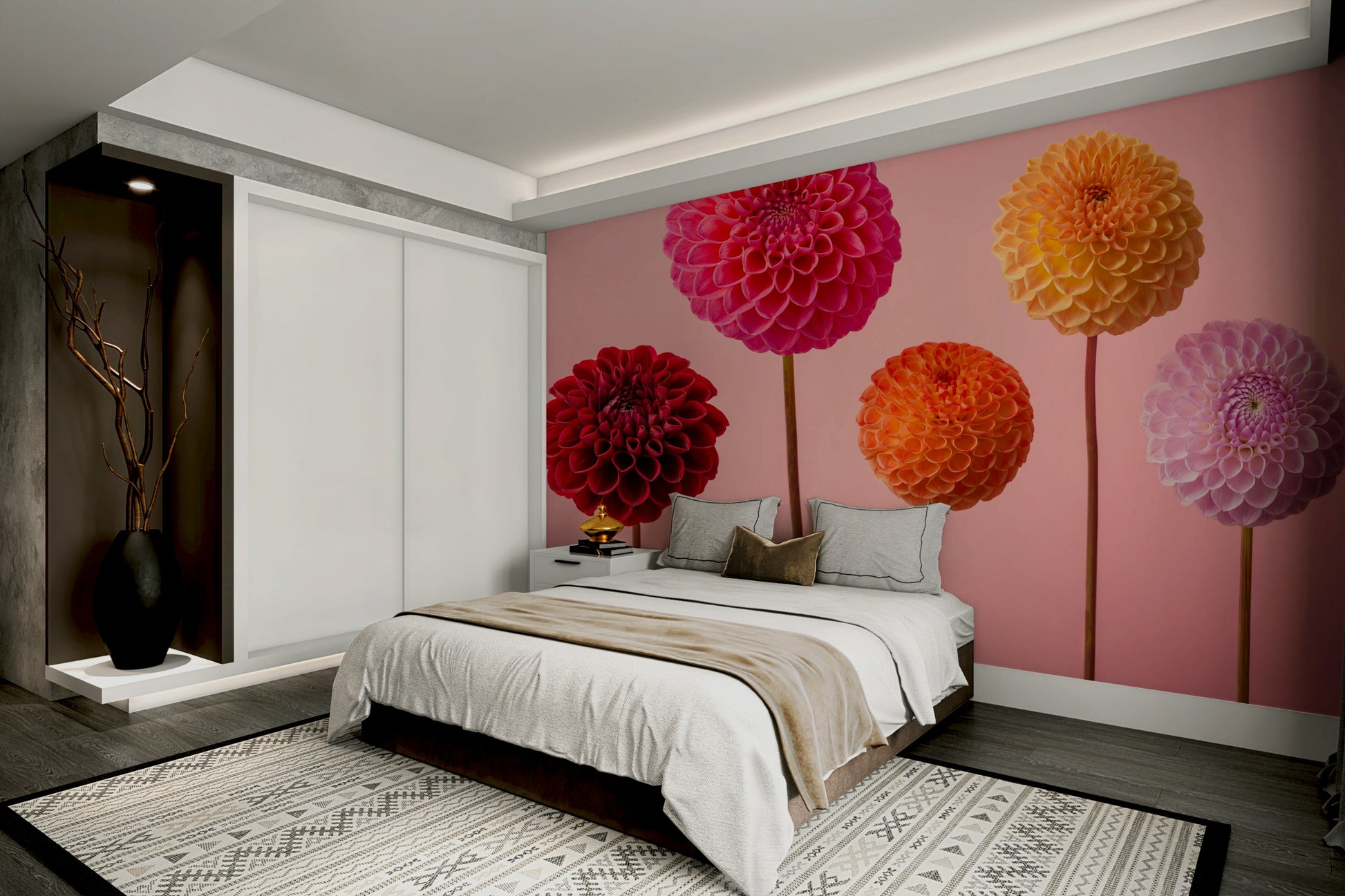 Each dahlia has unique form and vibrant color.

