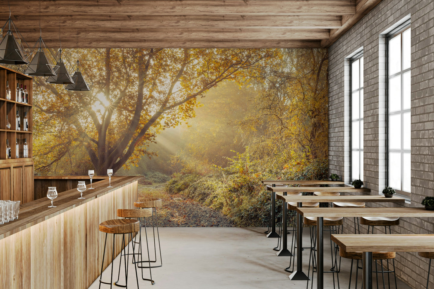 Vibrant foliage and intricate bark textures.

