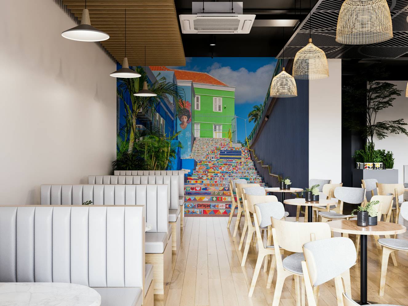 Picture of Mosaic Steps Curaçao Charm Wall Mural
