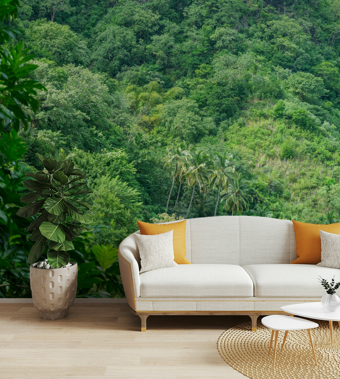 Lush green forest wallpaper
