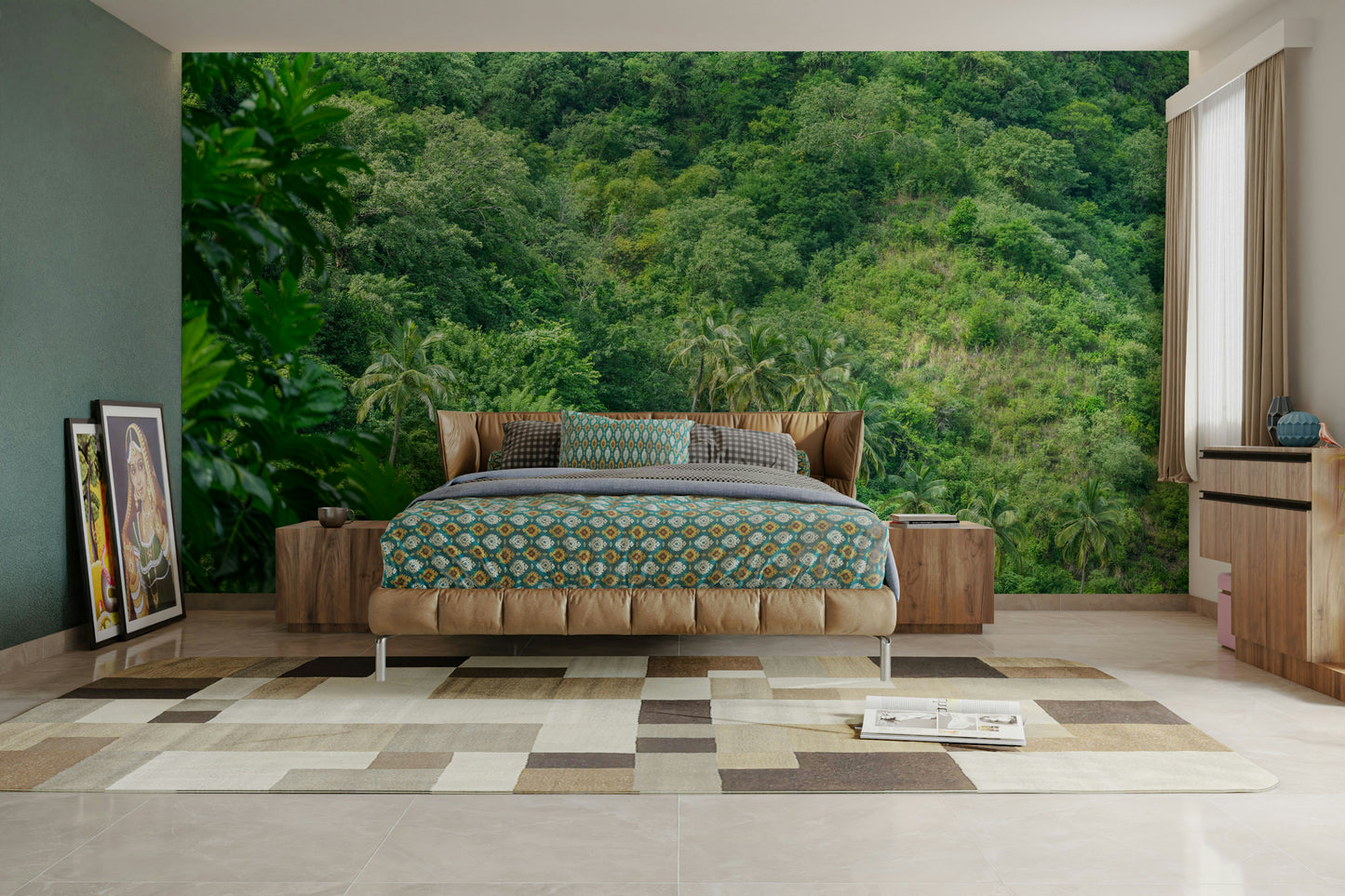 Tropical foliage wall art
