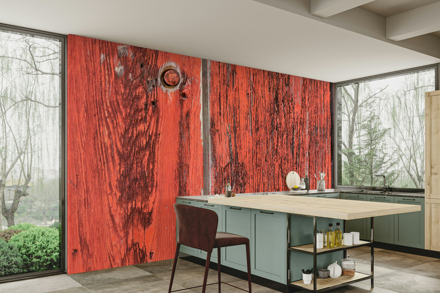 Textured wooden surface wallpaper
