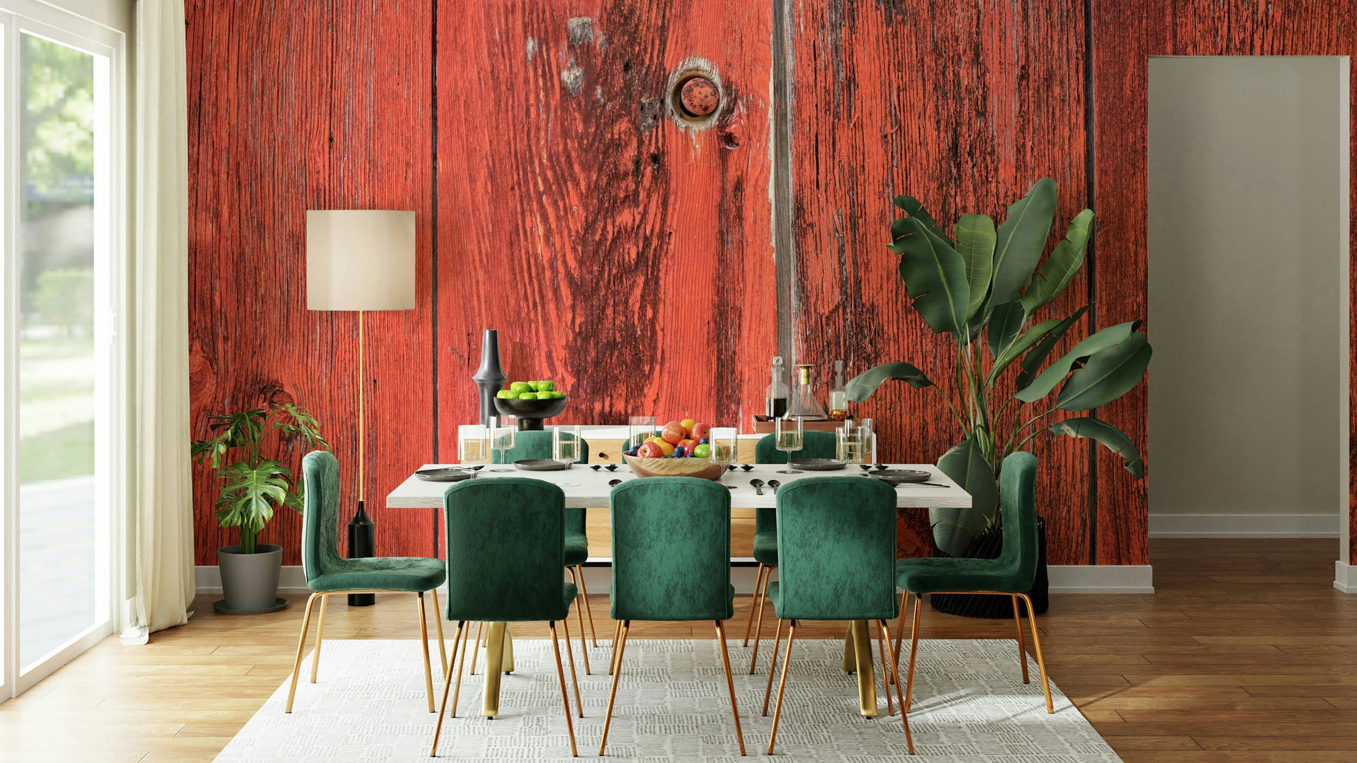 Vintage wood grain wall art
