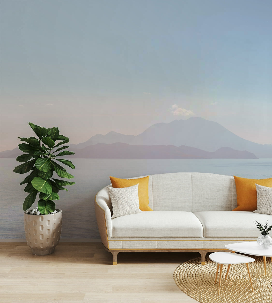 Relaxing nature scene mural
