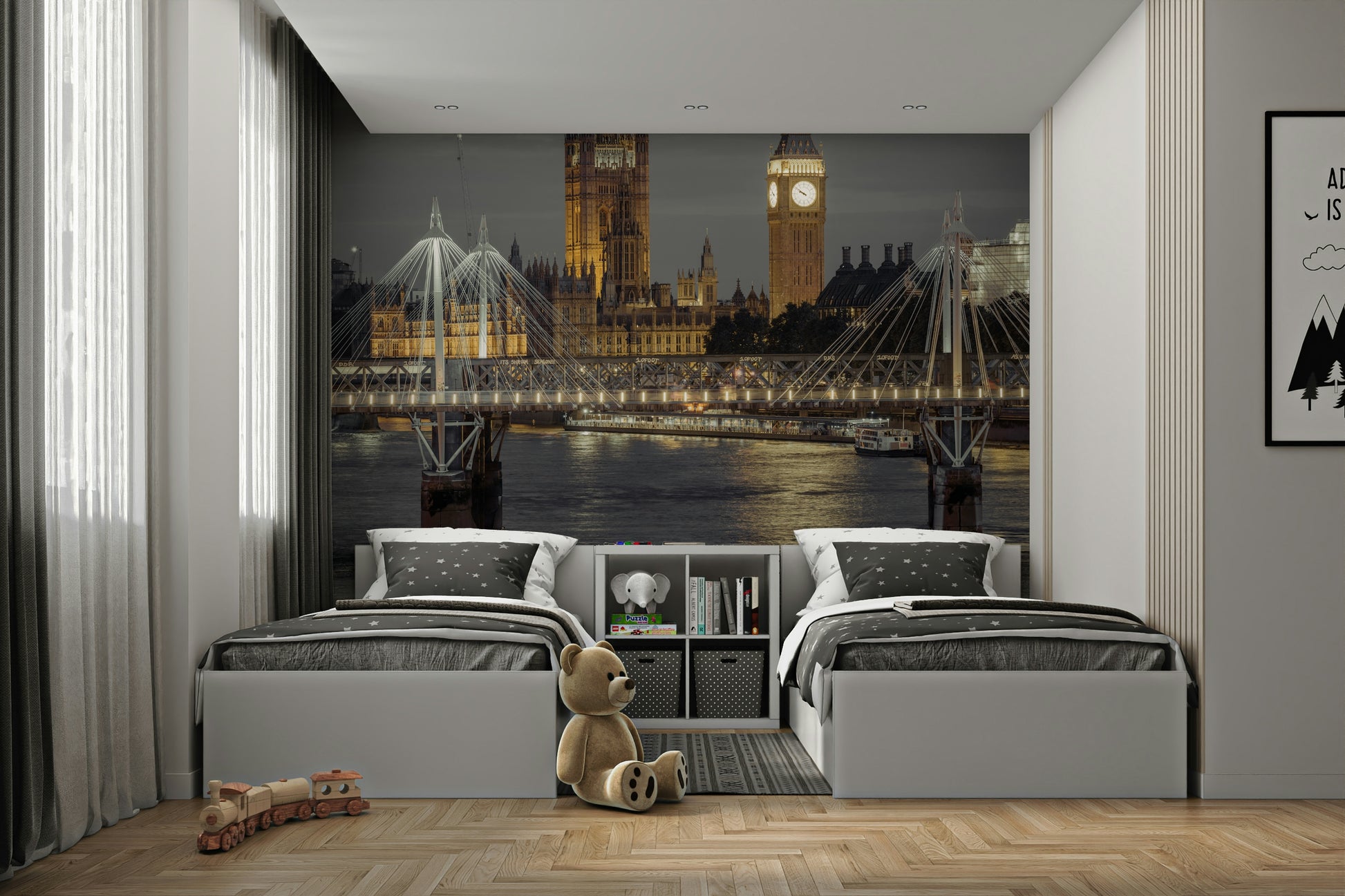 Illuminated London architecture
