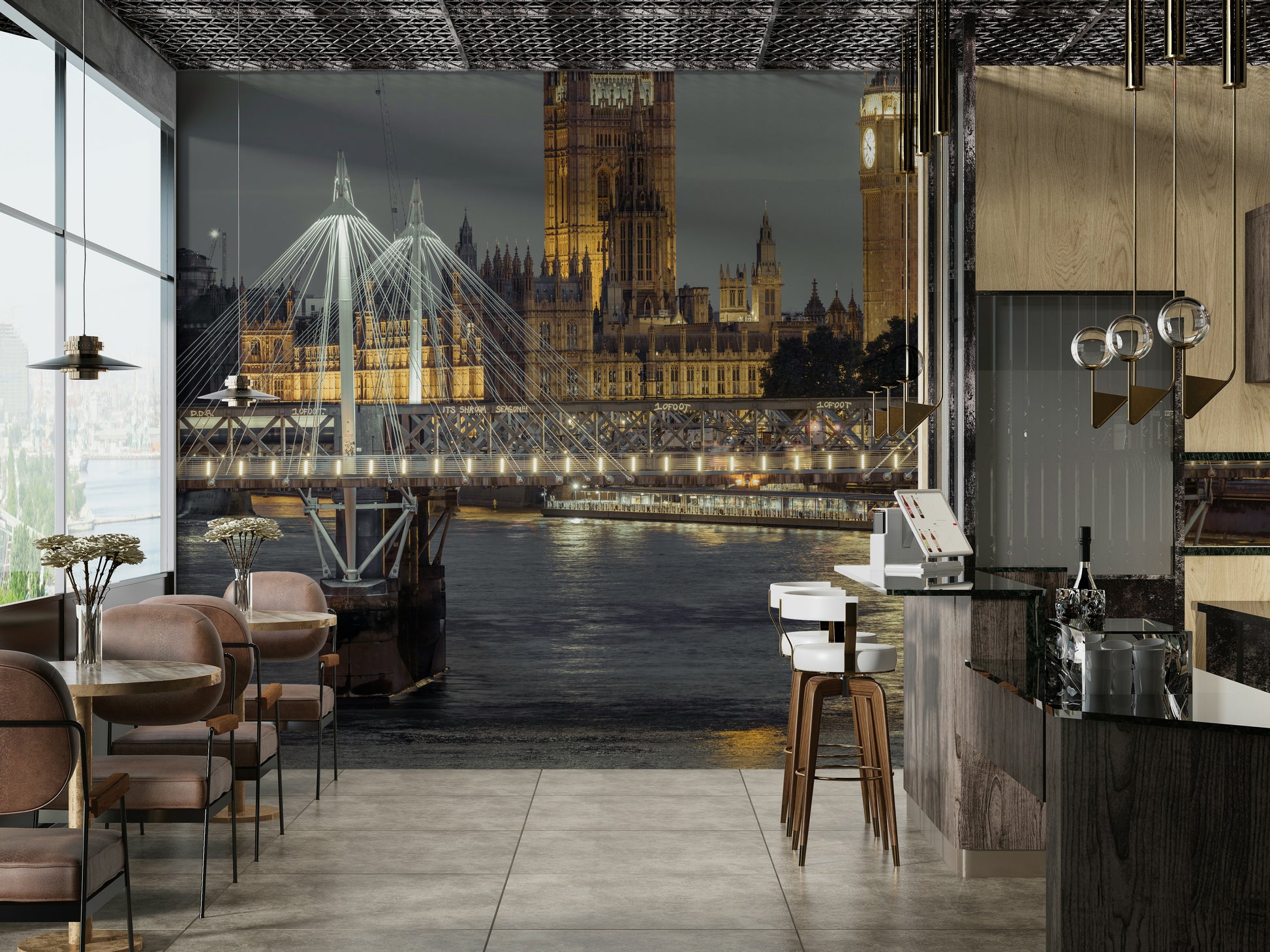 Westminster Bridge at night
