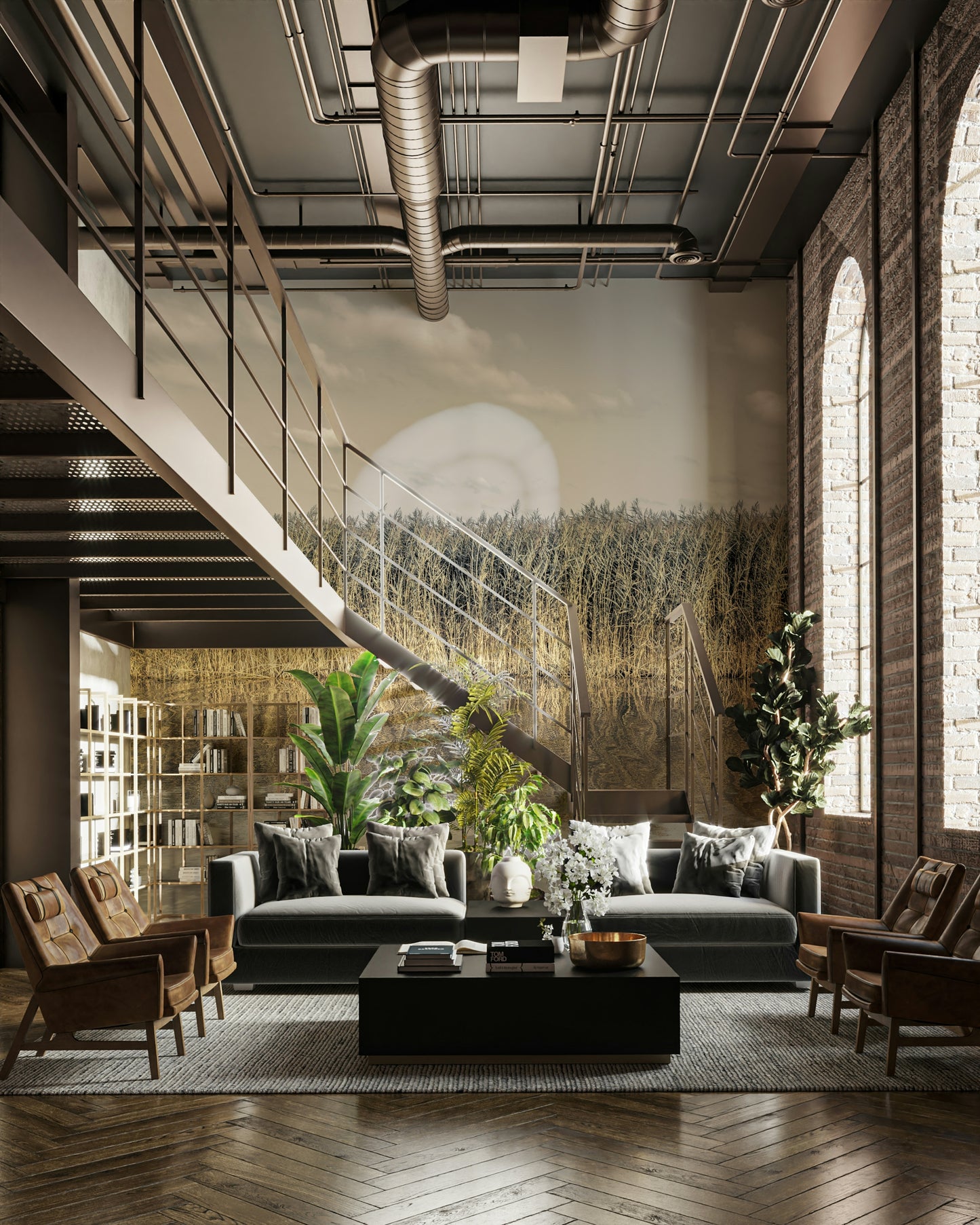 Autumn reeds wallpaper
