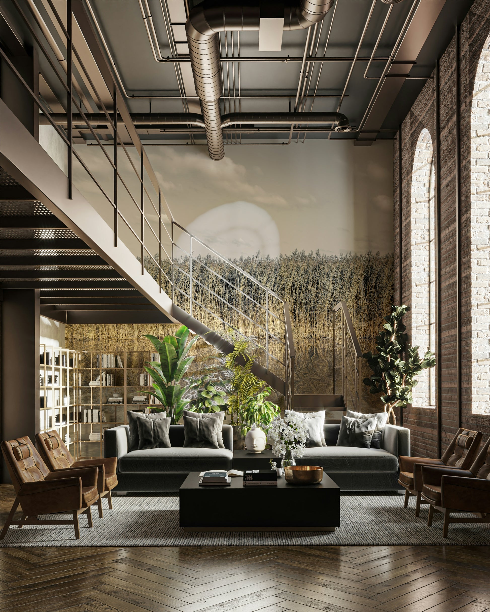 Autumn reeds wallpaper
