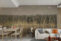 Whispering grass by lake
