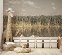 Picture of Whispering Water Grass Wall Mural
