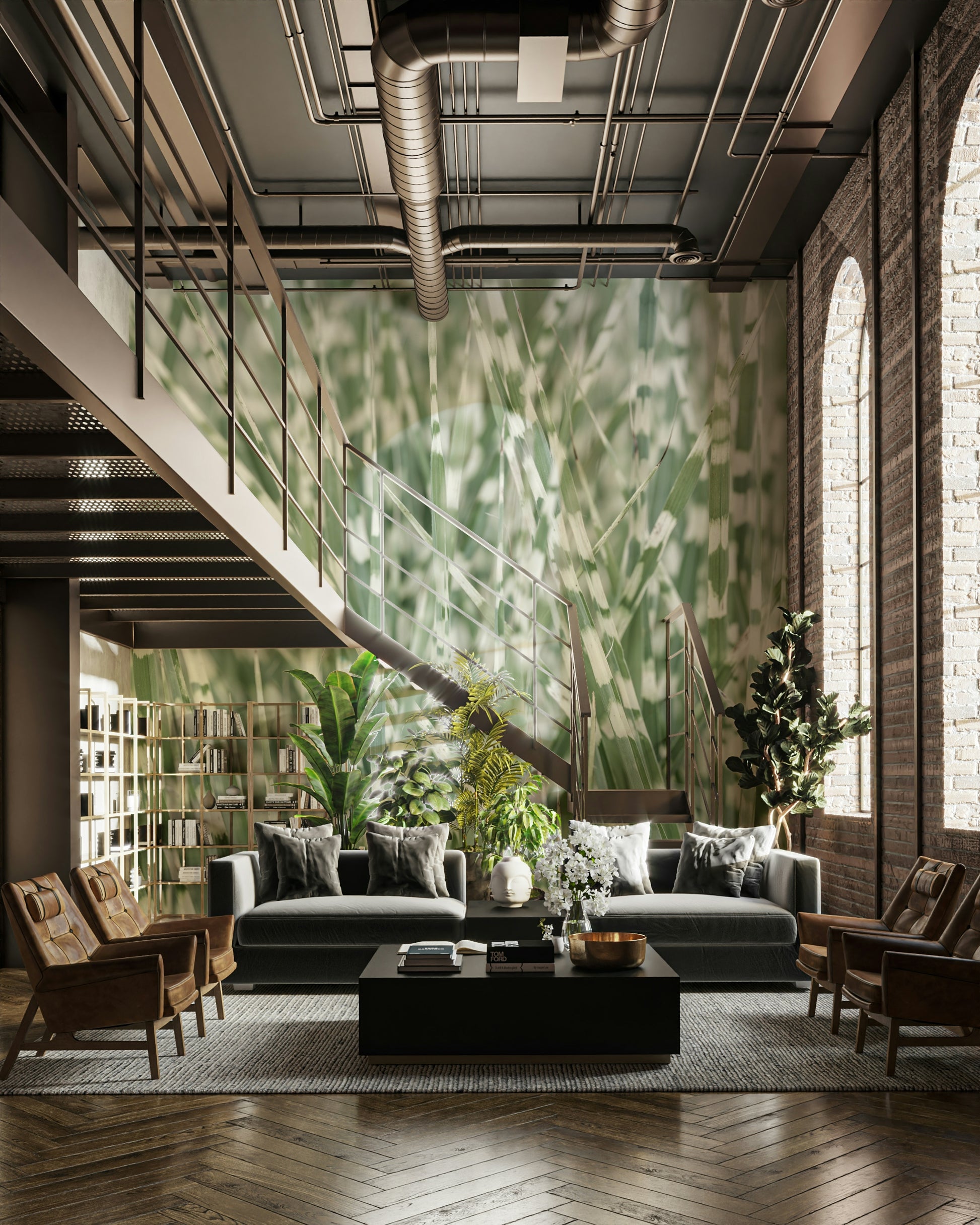 Biophilic wallpaper design
