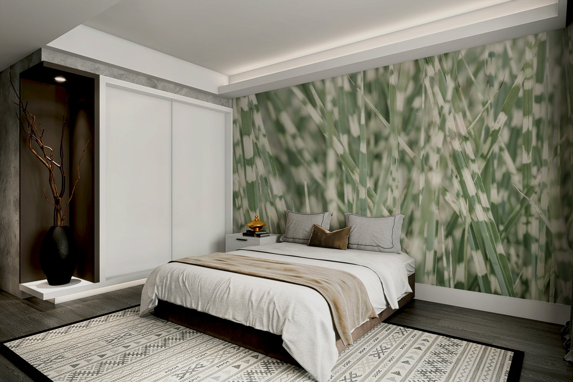 Serene grassland wallcovering

