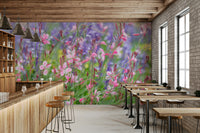 Delicate floral field mural
