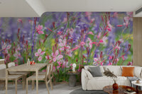 Pink and purple wildflowers wallpaper
