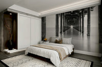 Architectural pier support mural
