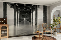 Coastal pier underside mural
