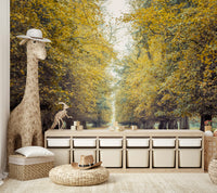 Fall foliage tunnel wallpaper
