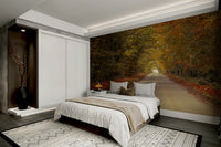 Picture of Breathtaking Drive in Fall Forest Wall Mural
