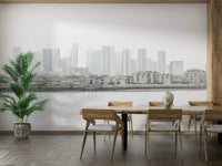 Quiet city atmosphere mural
