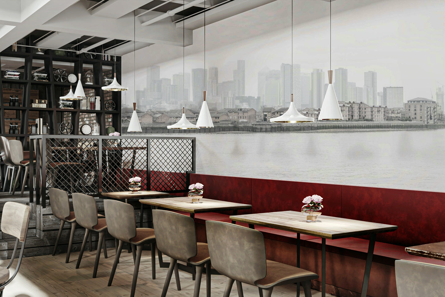 Subtle urban mist mural
