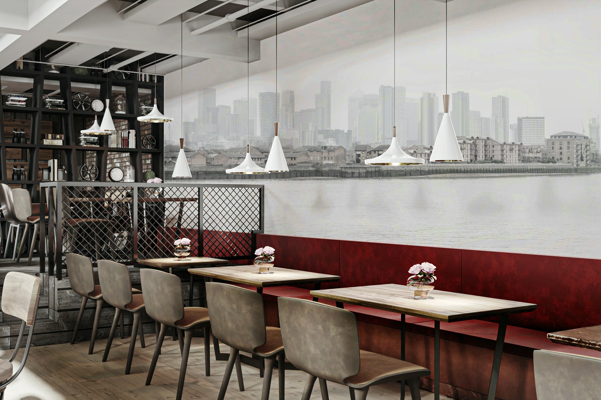 Subtle urban mist mural
