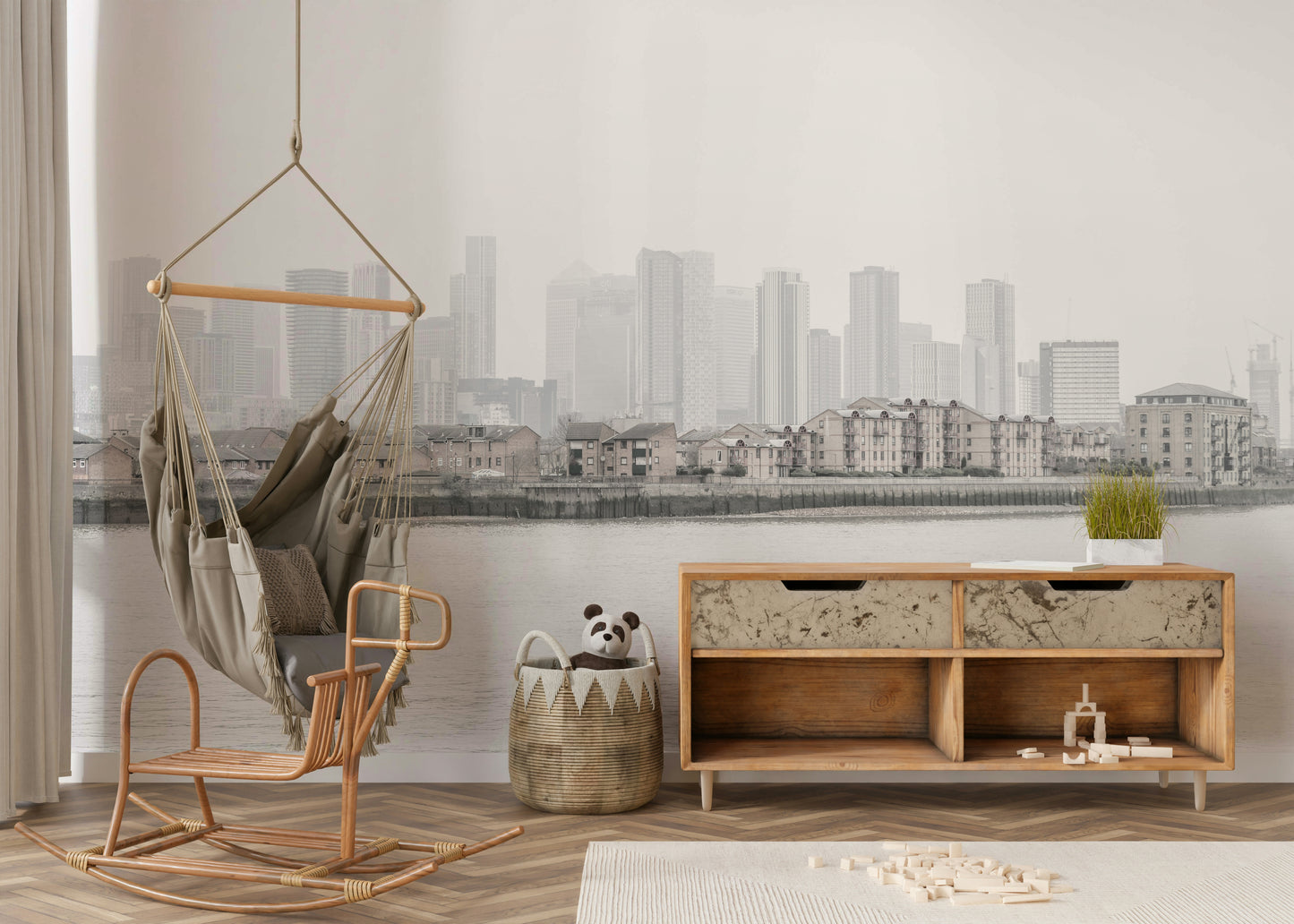 Atmospheric city view wall art
