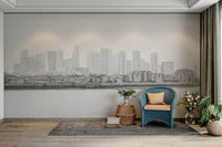 Blurred city buildings print
