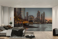 Urban cityscape at night
