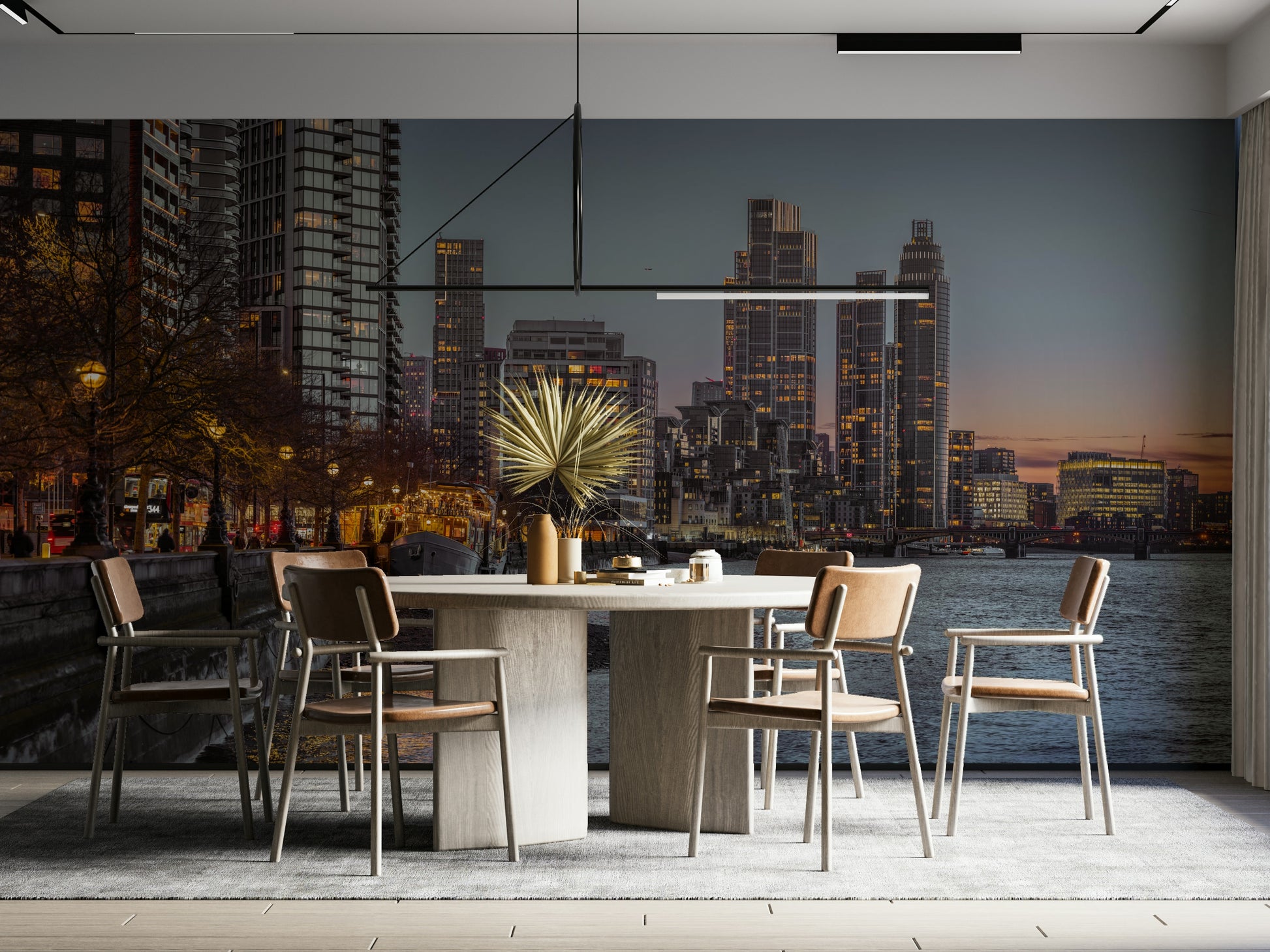 Picture of London Twilight Skyline Wall Mural
