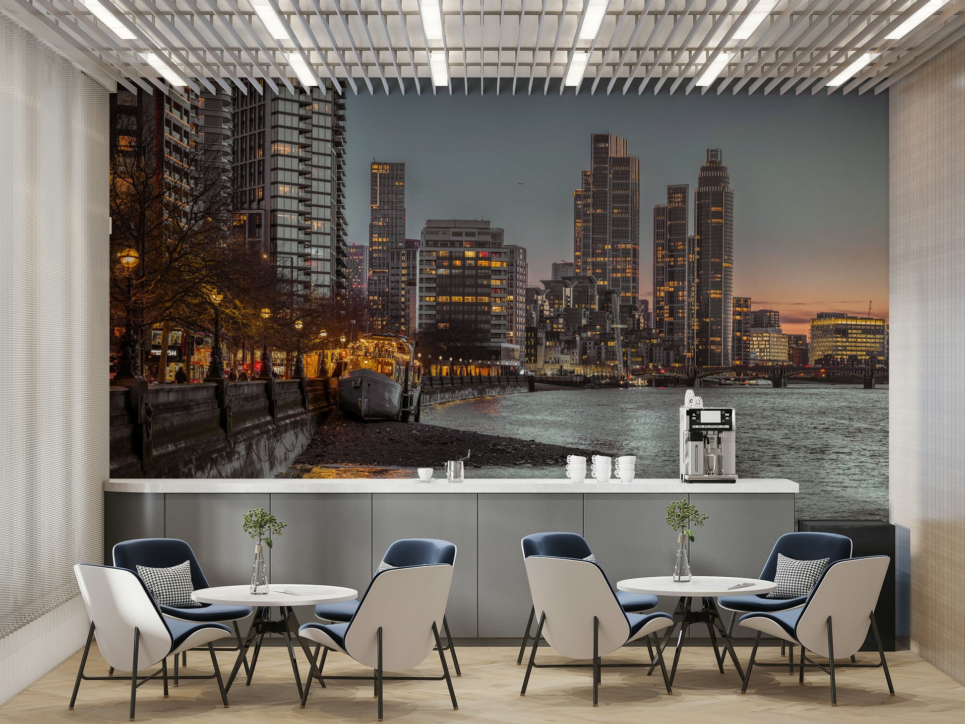 London eye at twilight wall art
