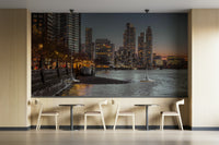 Thames river with city lights
