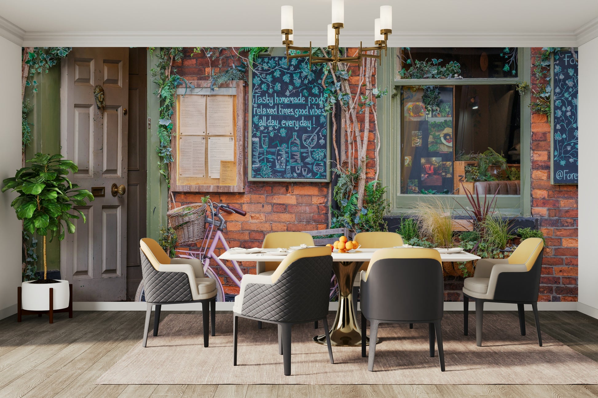 Vintage bicycle wall decor
