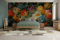 Richly colored botanical print
