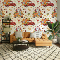 Picture of Autumn Harvest Trucks Wallpaper
