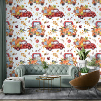 Fall season theme mural
