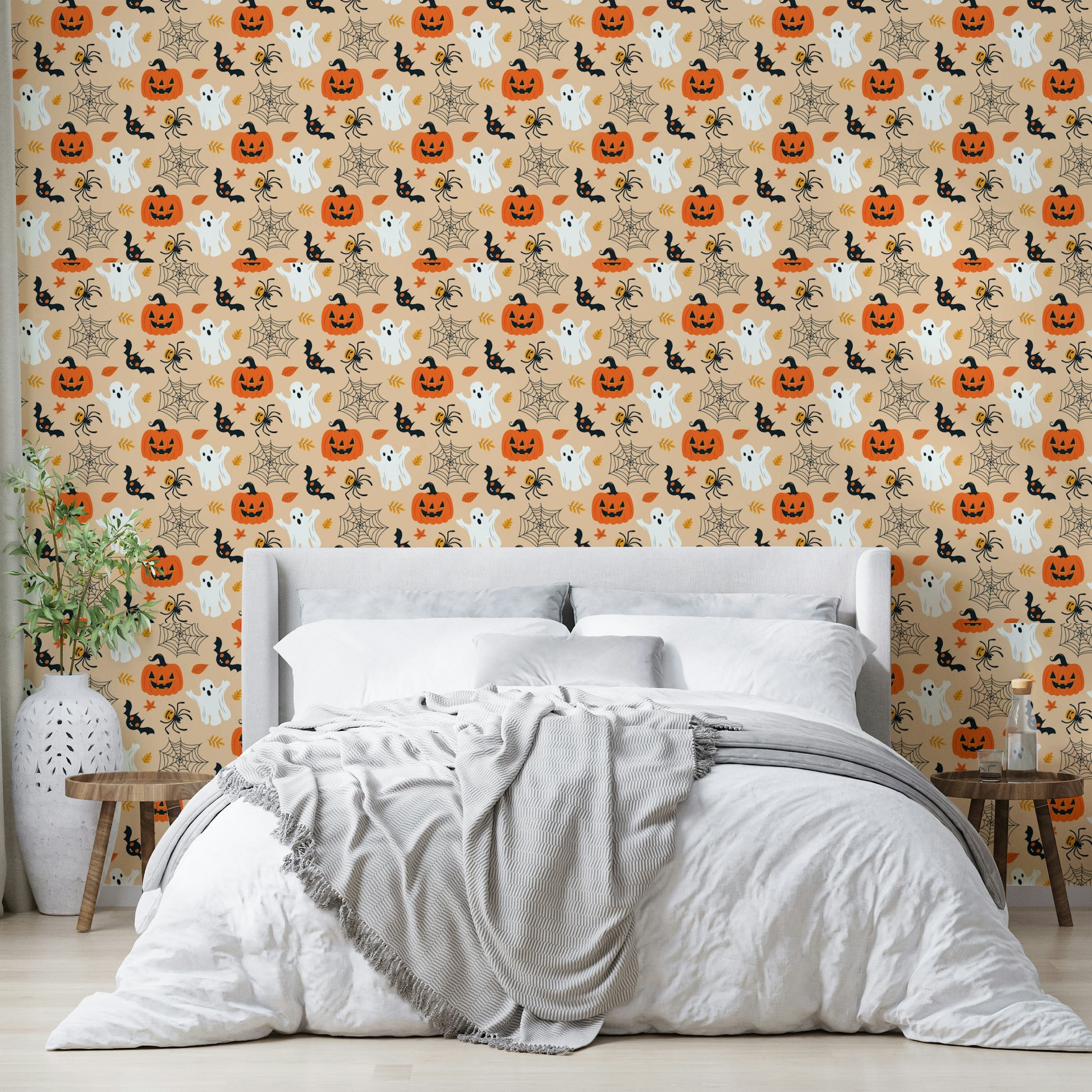 Spooky Season Friends witch wall mural