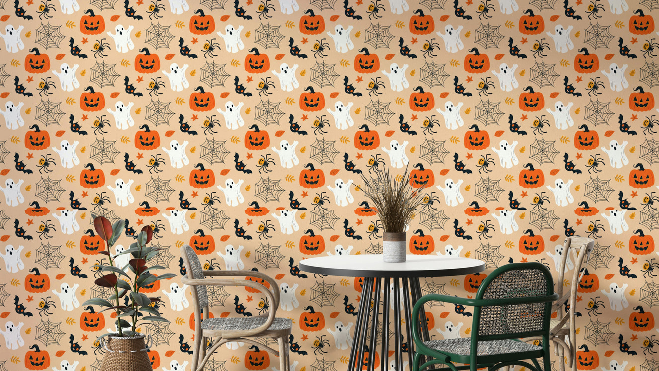 Cute Halloween friends print
