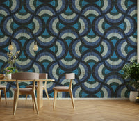 Picture of Concentric Blues Wallpaper
