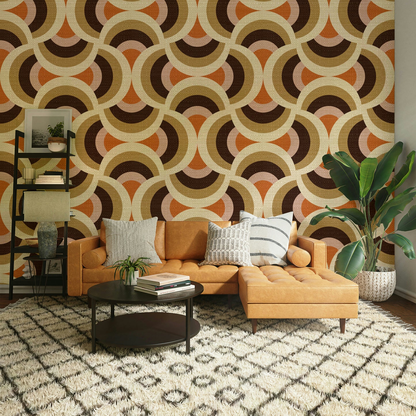 Mid-century modern circle pattern
