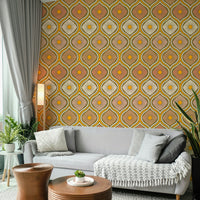 Clean lines floral wallpaper
