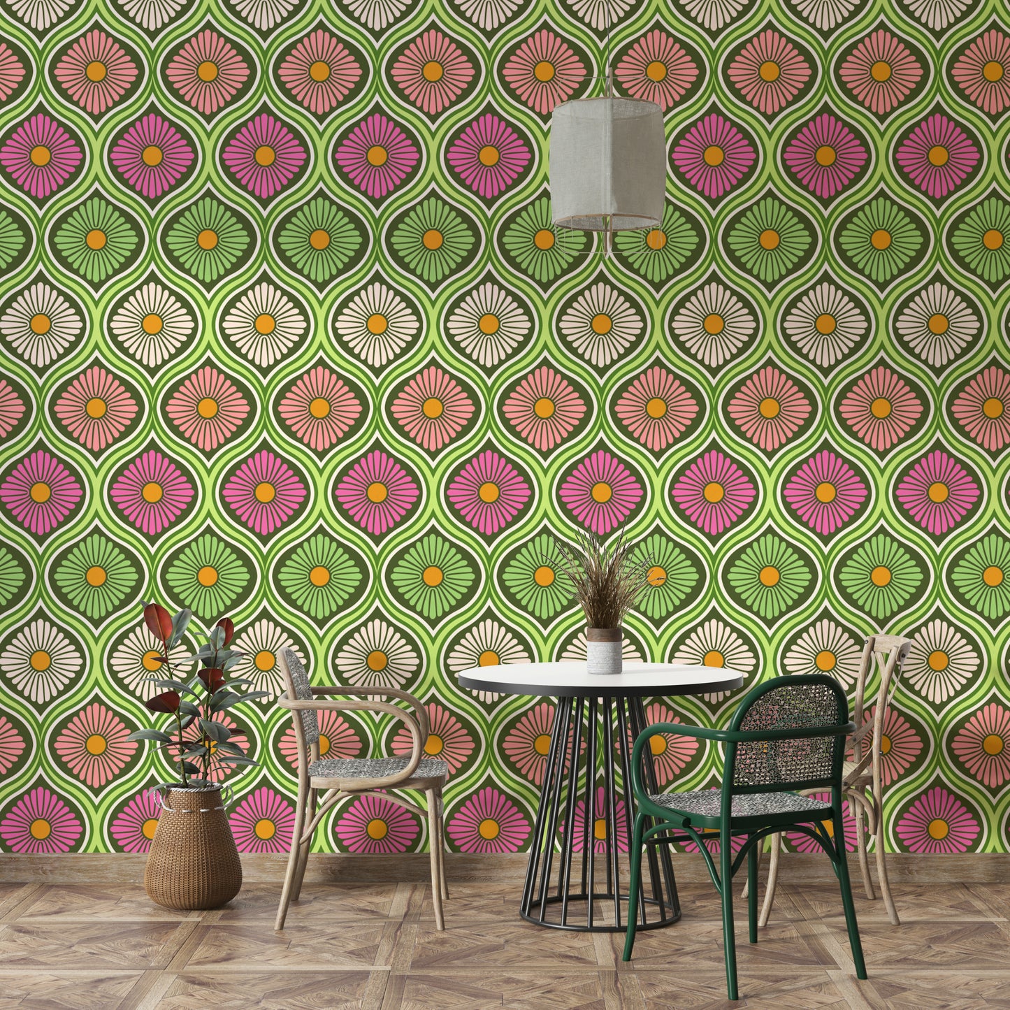 Nostalgic floral wallpaper
