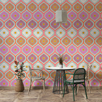 The color palette is composed of bold, contrasting, and energetic tones, typical of the era.
