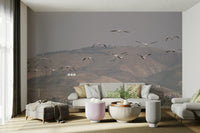 There's a strong sense of spiritual connection, natural grandeur, and historical depth.
