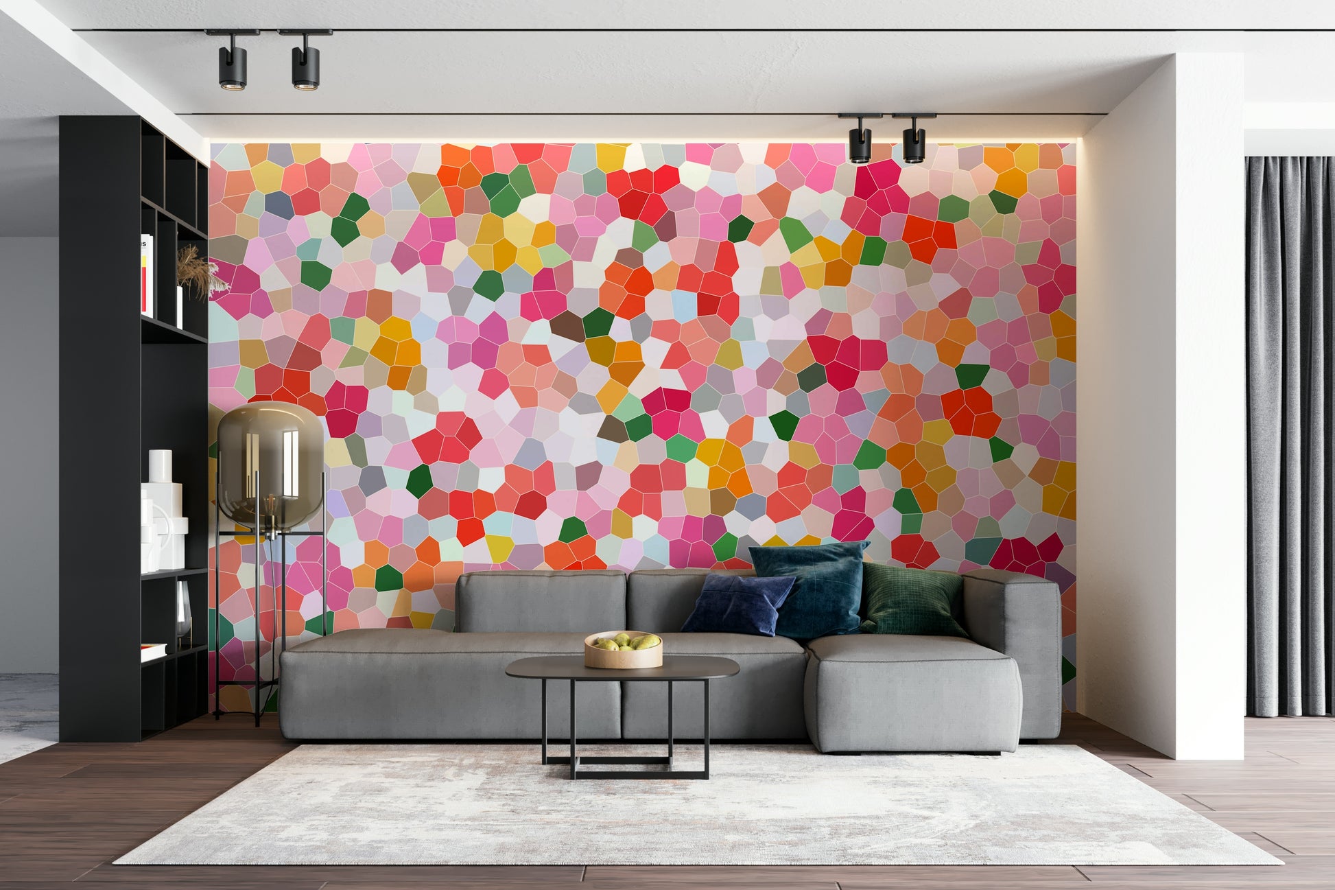 Provides a bold and artistic backdrop.
