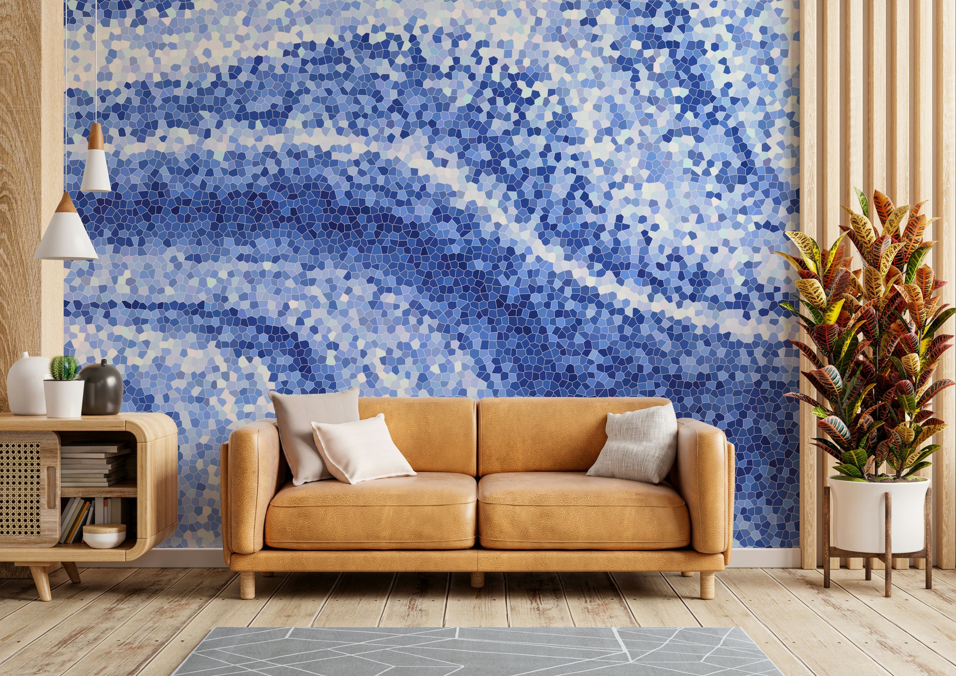 The mural covers a significant wall area.
