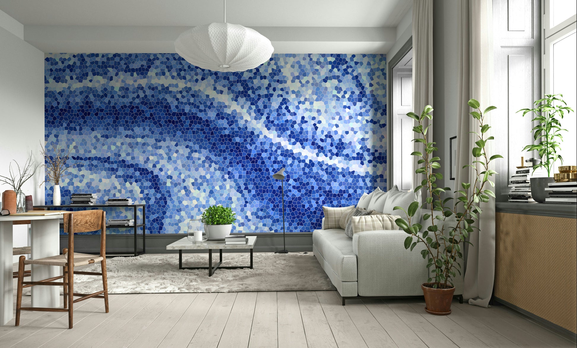 The style is artistic and often feels abstract, geometric, or textured.
