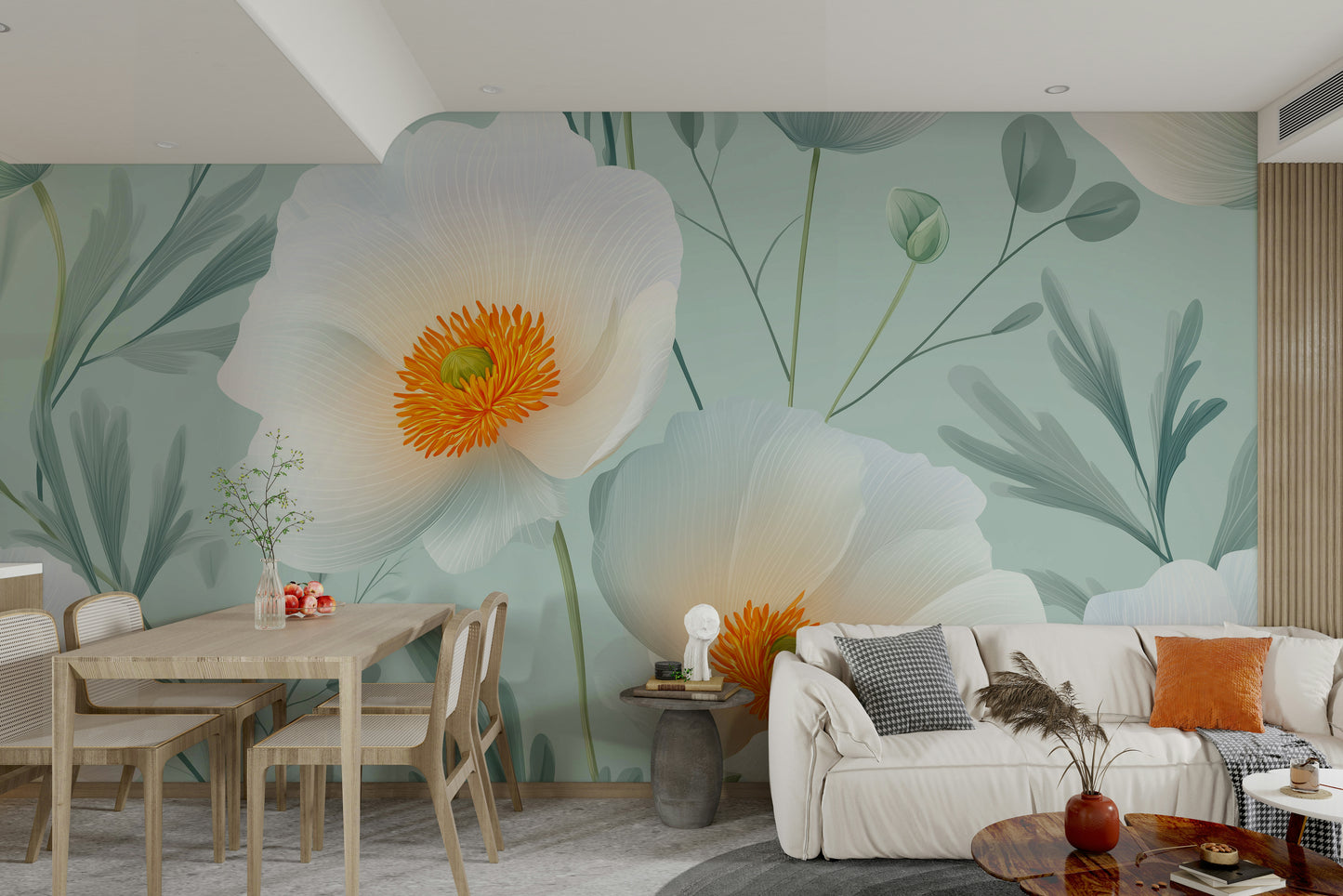 The mural covers a significant wall area.
